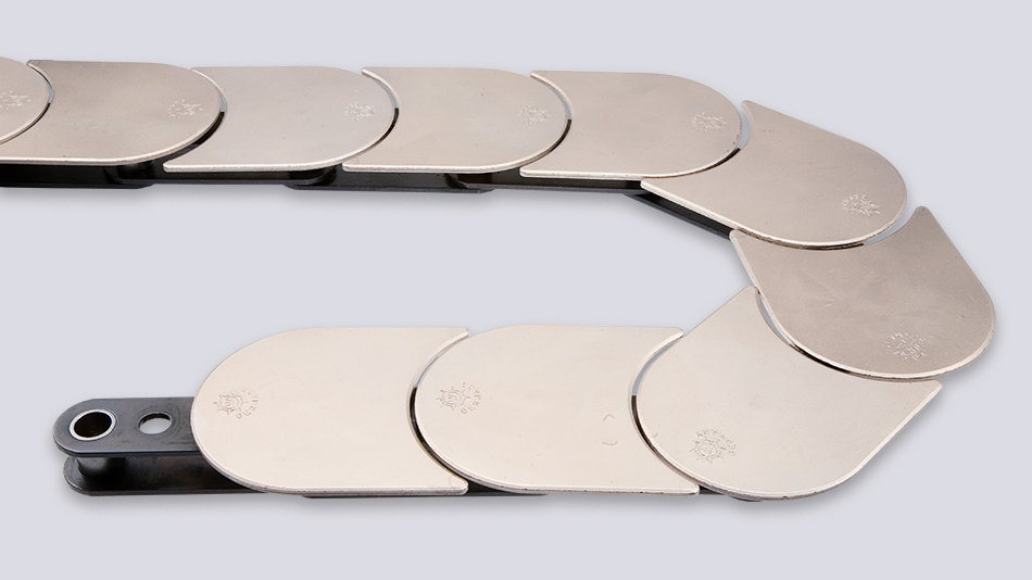 Top plate conveyor chain